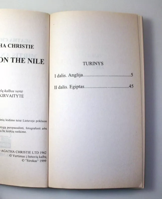 Mirtis ant Nilo - Agatha Christie, knyga 5