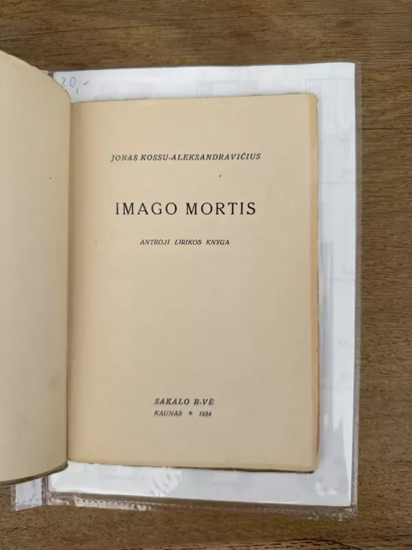 IMAGO MORTIS - Jonas Aistis, knyga 3