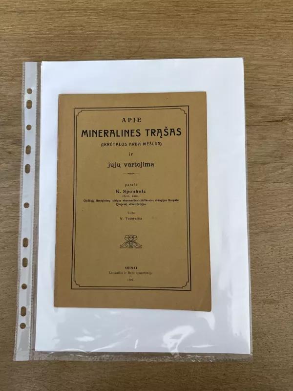 Apie mineralines trąšas (Carinis leidimas) - K. Sponholz, knyga 2