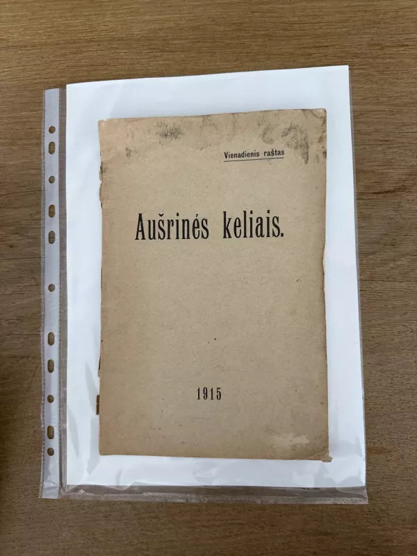 Aušrinės keliais 1915 m. - Autorių kolektyvas (įvairūs), knyga 2