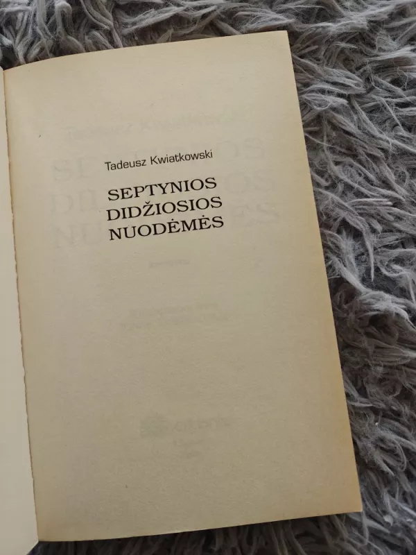 Septynios didžiosios nuodėmės - Tadeusz Kwiatkowski, knyga 3