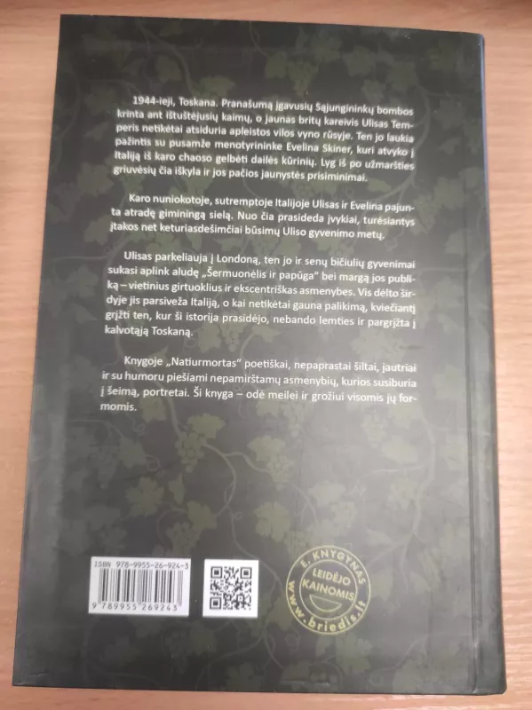 Natiurmortas - Sarah Winman, knyga 3