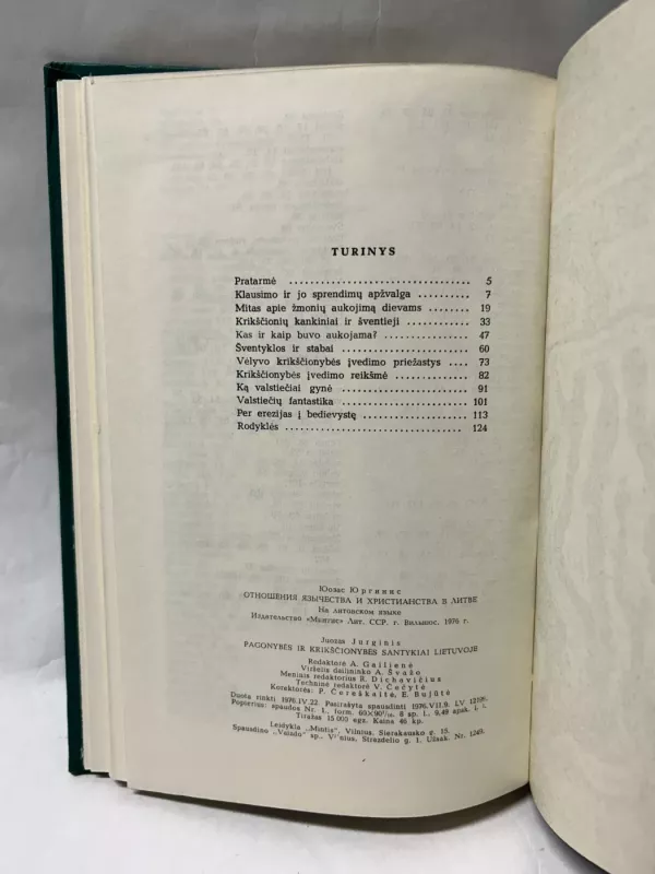 Pagonybės ir krikščionybės santykiai Lietuvoje - J. Jurginis, knyga 4