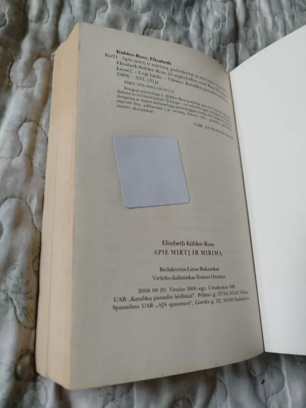 Apie mirtį ir mirimą - Elisabeth Kubler-Ross, knyga 5