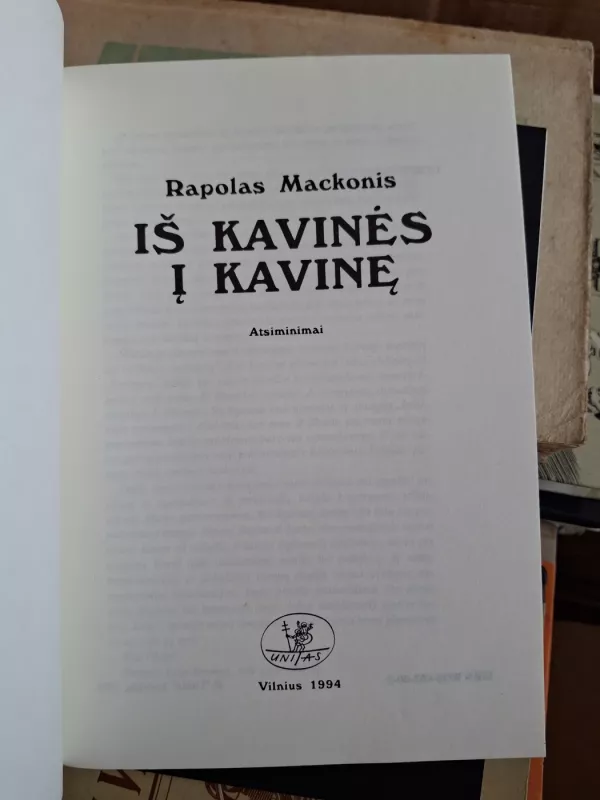 is kavines i kavine - Rapolas Mackonis, knyga 3