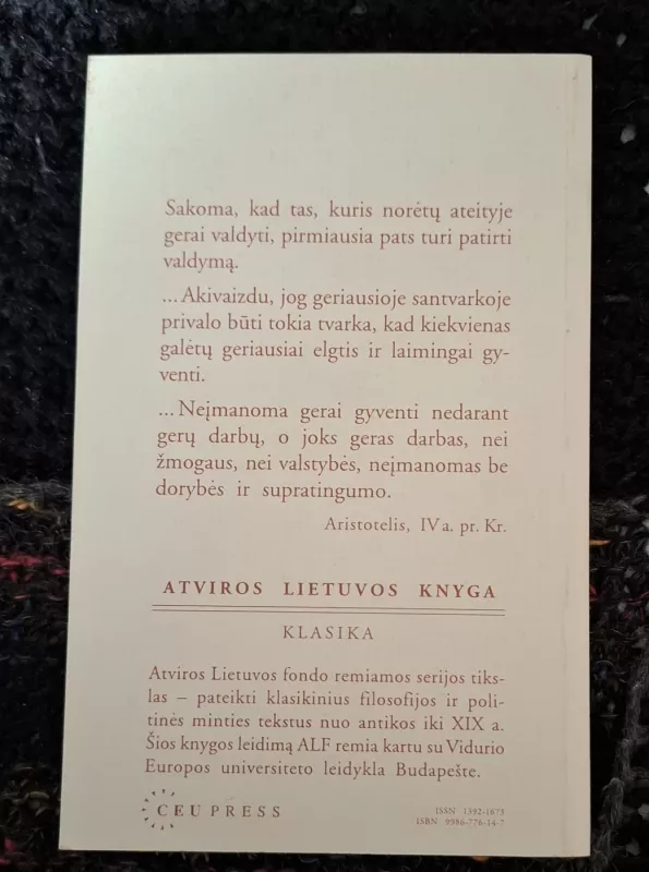Politika -  Aristotelis, knyga 3