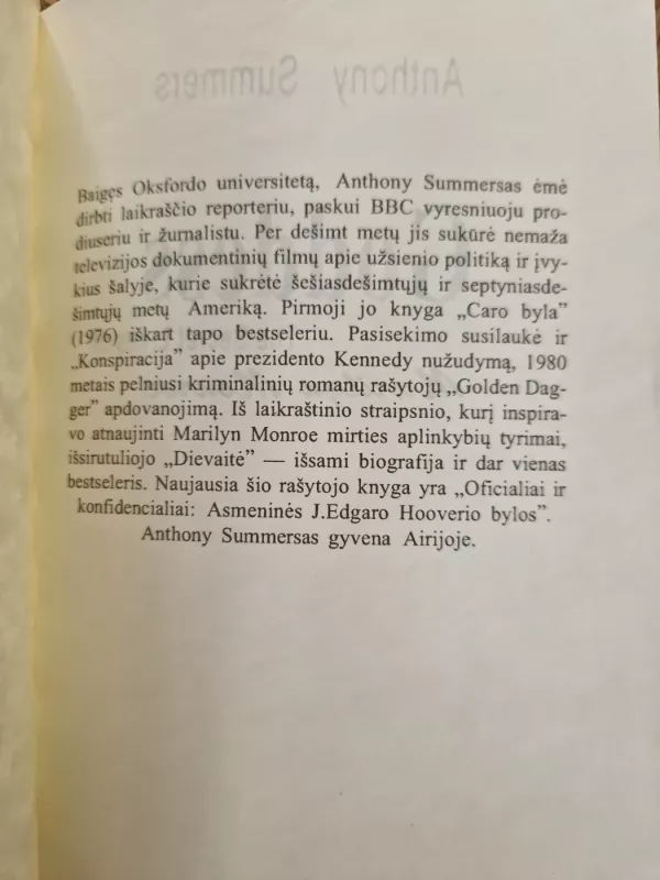 Dievaitė - Anthony Summers, knyga 4