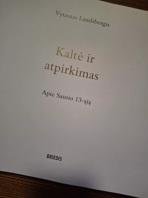 Kaltė ir atpirkimas - Vytautas Landsbergis, knyga 3
