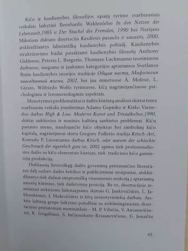 The phenomenon of kitsch and its spread in lithuanian art of the 20th century - Jurgita Ludavičienė, knyga 5