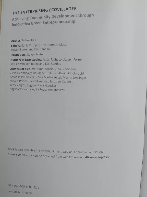 The enterprising ecovillager Achieving community development through Innovative Green Entrepreneurship - Autorių Kolektyvas, knyga 4