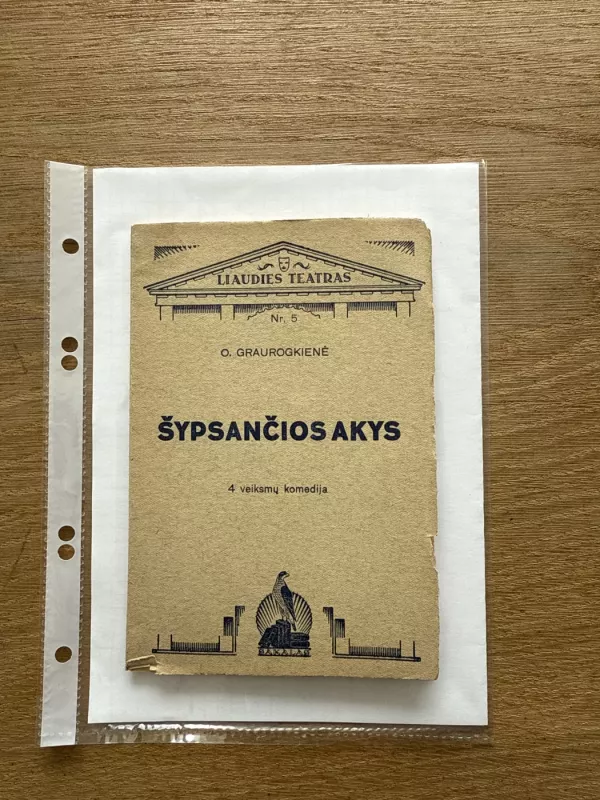 Šypsančios akys.4 veiksmų komedija. - O. Graurogkienė, knyga 2