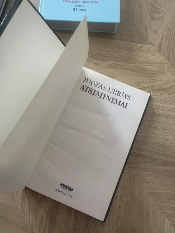 Atsiminimai - Juozas Urbšys, knyga 2