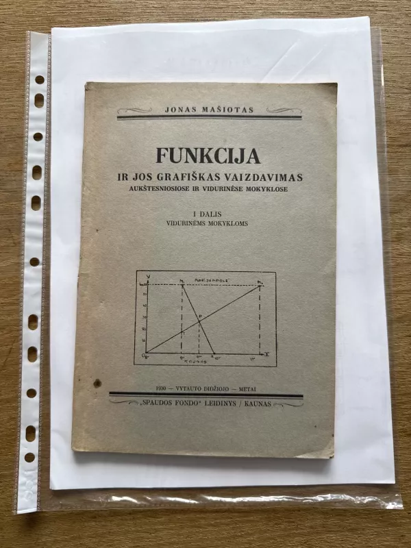 Funkcija ir jos grafiškas vaizdavimas - Jonas Mašiotas, knyga 2