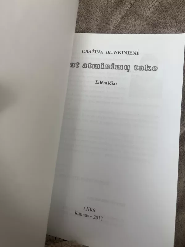 Ant atminimu tako - Gražina Blinkienė, knyga 4