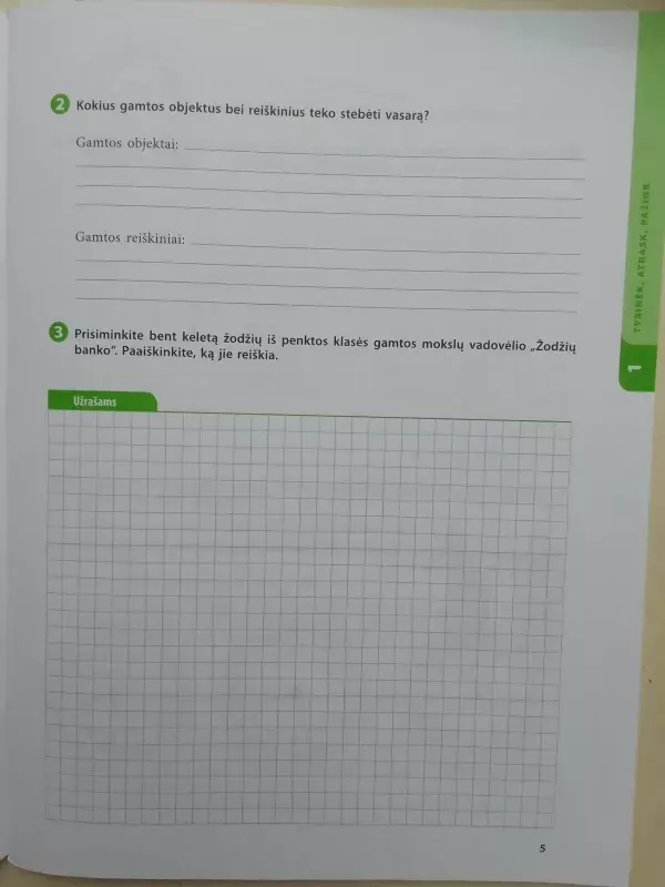 Mokslininkų pėdomis 6. Gamtos mokslų pratybų sąsiuvinys 1 dalis - Autorių Kolektyvas, knyga 4