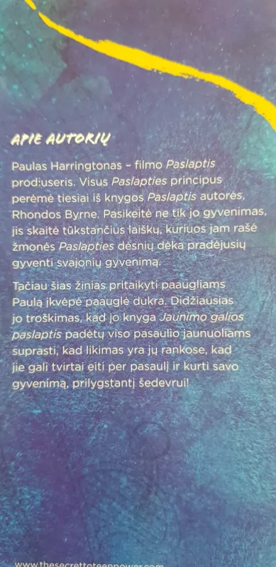 Jaunimo galios paslaptis - Harrington Paul, knyga 5