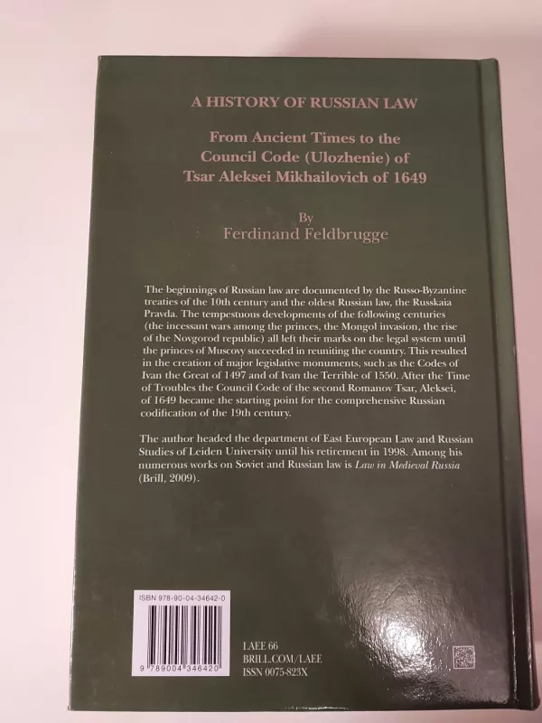 From Ancient Times to the Council Code (Ulozhenie) of Tsar Aleksei Mikhailovich of 1649 - Ferdinand Feldbrugge, knyga 3