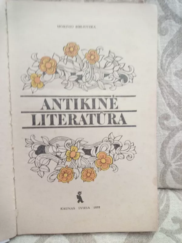 Antikinė literatūra - Jonas Barcys, knyga 3