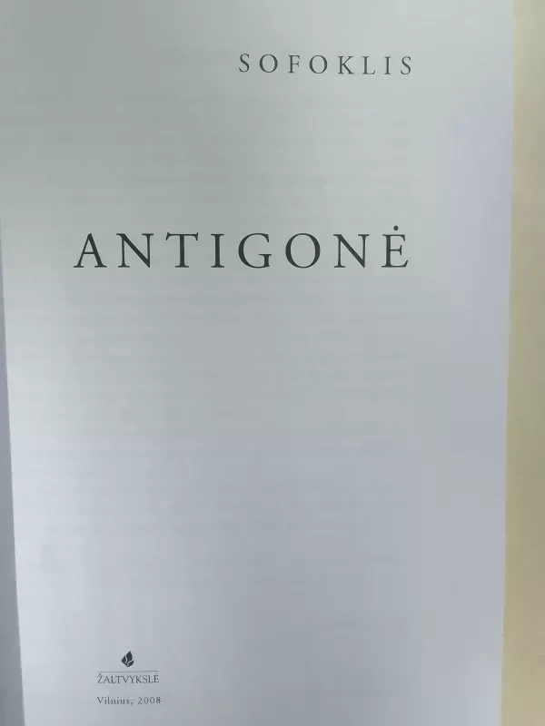 Antigonė - Autorių Kolektyvas, knyga 3