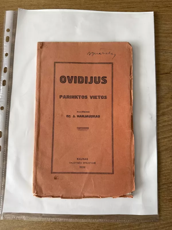 Ovidijus. Parinktos vietos - Dr. J. Narjauskas, knyga 2