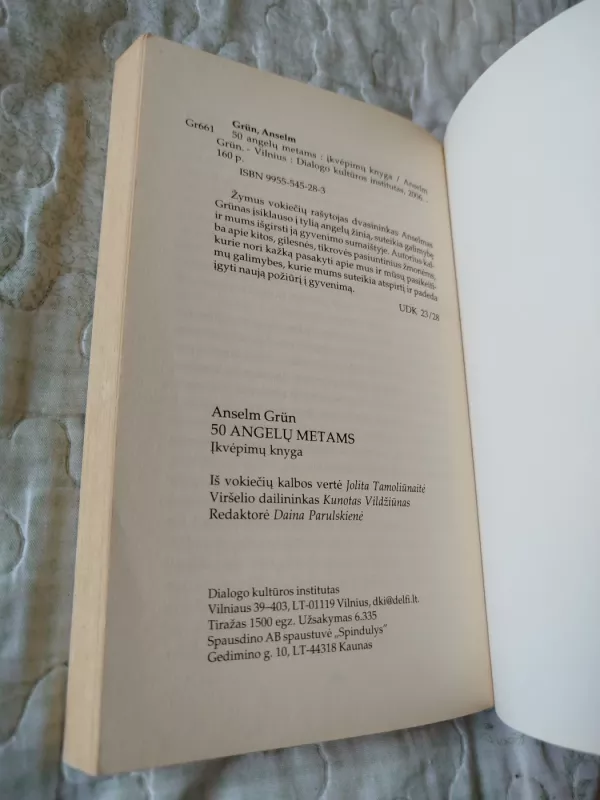 50 Angelų metams: įkvėpimų knyga - Anselm Grun, knyga 5