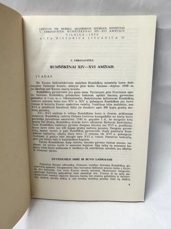 Rumšiškėnai XIV-XVI amžiais - V. Urbanavičius, knyga 3