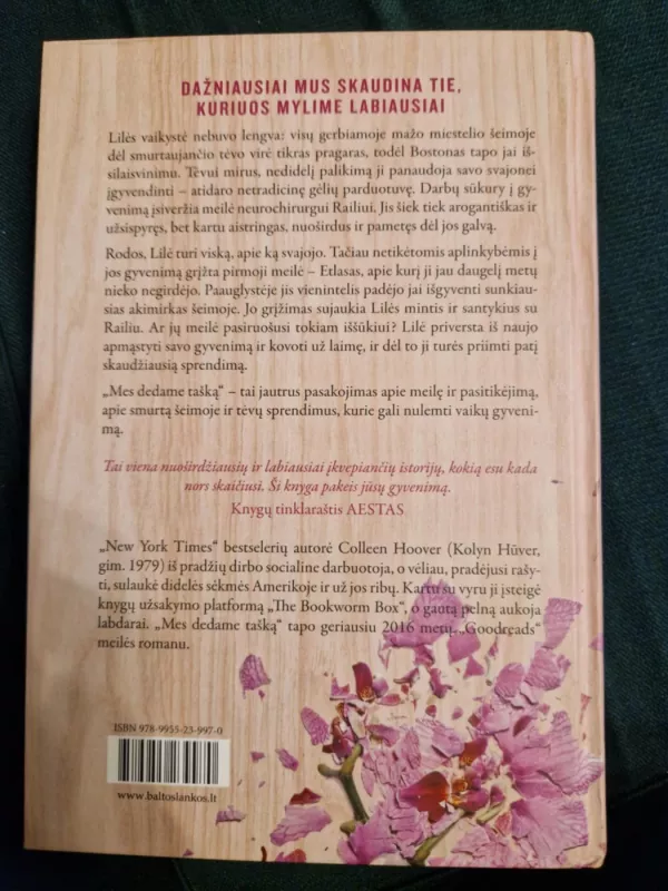 Mes dedame tašką - Colleen Hoover, knyga 3