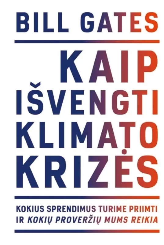 Kaip išvengti klimato krizės - Bill Gates, knyga 2
