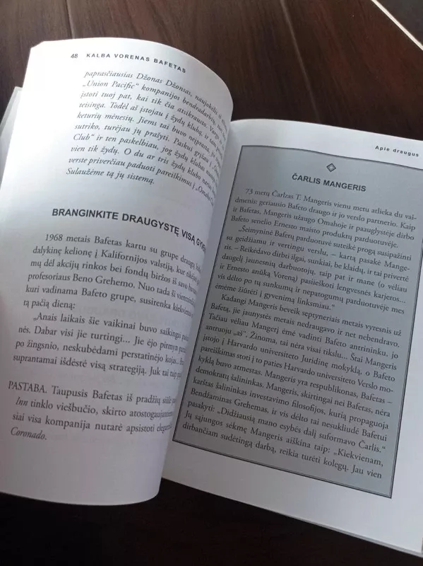 Kalba Vorenas Bafetas - C. Lowe Janet, knyga 3