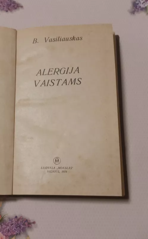 Alergija vaistams - B. Vasiliauskas, knyga 3