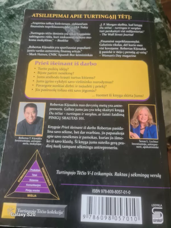Prieš išeinant iš darbo - Robert T. Kiyosaki, Sharon L.  Lechter, knyga 3
