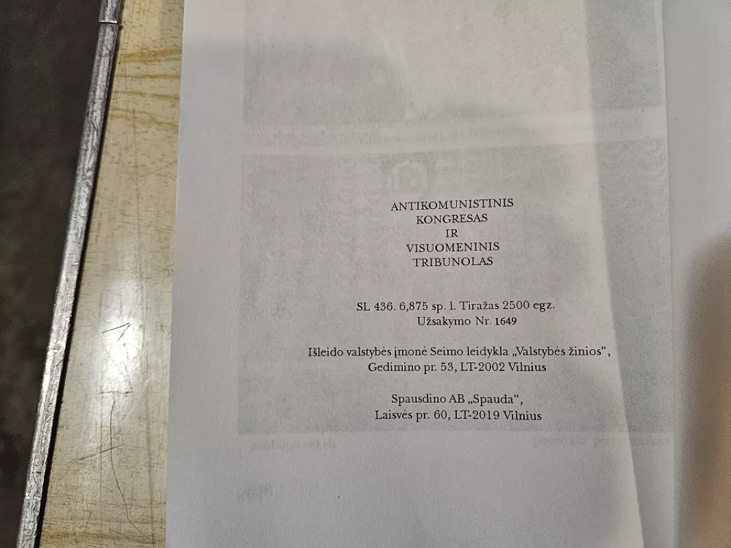 Antikomunistinis kongresas ir visuomeninis tribunolas - Autorių Kolektyvas, knyga 5