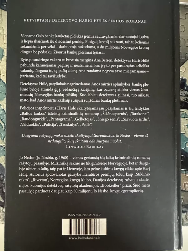 Nemezidė - Jo Nesbo, knyga 3