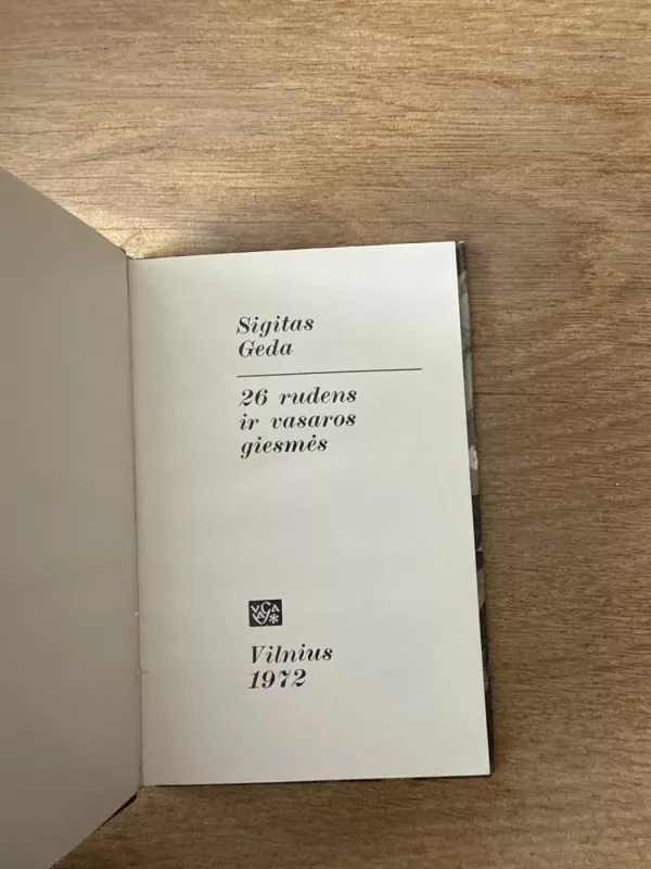 26 rudens ir vasaros giesmės - Sigitas Geda, knyga 4