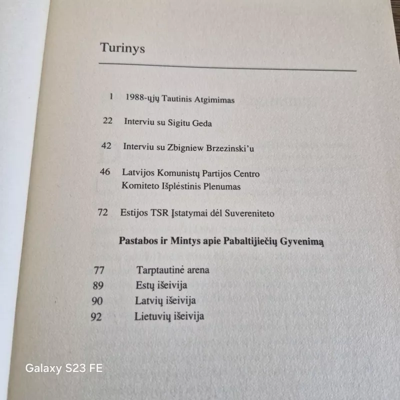 Baltų forumas, 1988 m., Nr. 5 - Autorių Kolektyvas, knyga 3