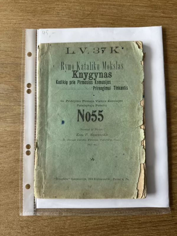 Rymo Katalikų Mokslas. Kudikių prie Pirmosios Komunijos Prirengimui Tinkantis - Kun. P. Saurusaitis, knyga 2