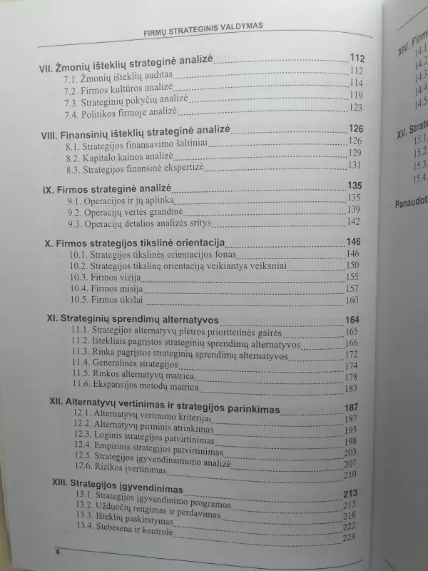 Firmų strateginis valdymas - Aleksandras Vasiliauskas, knyga 6