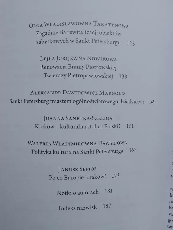 Kraków i Sankt Petersburg. Dziedzictwo stołeczności - Redakcja naukowa Jacek Purchla, knyga 6