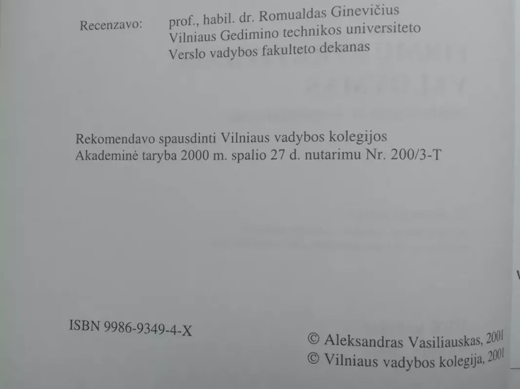 Firmų strateginis valdymas - Aleksandras Vasiliauskas, knyga 4