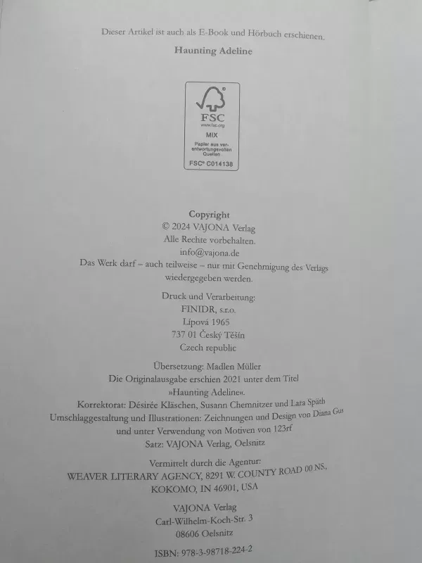 Haunting Adeline (vokiečių kalba) - H.D. Carlton, knyga 3