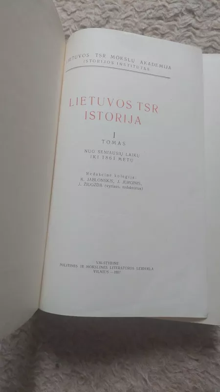 Lietuvos TSR istorija (1 tomas) - K. Jablonskis, J.  Jurginis, knyga 2