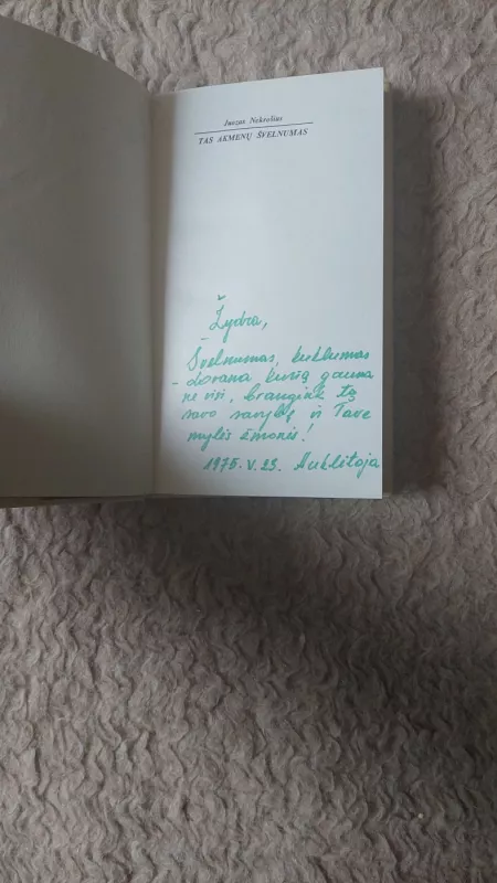 Tas akmenų švelnumas - Juozas Nekrošius, knyga 3