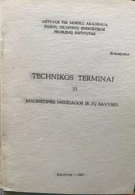 Technikos terminai - Autorių Kolektyvas, knyga 6