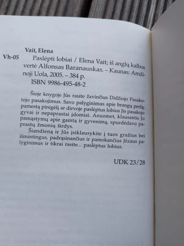 Paslėpti lobiai - Elena Vait, knyga 5