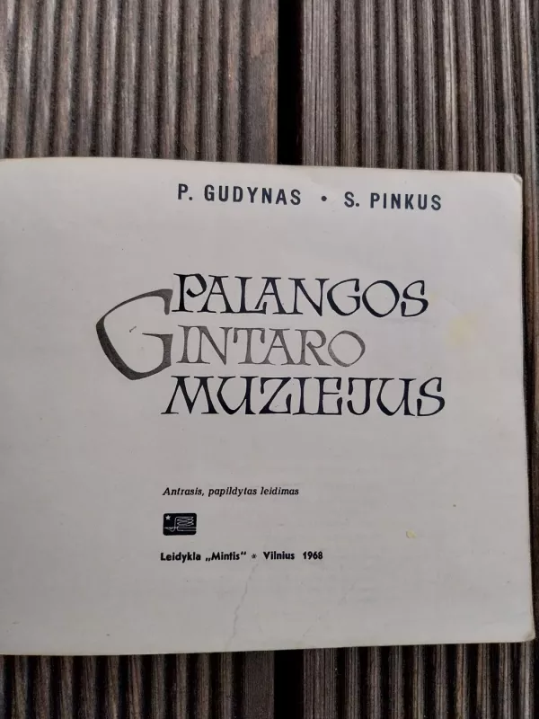 Palangos gintaro muziejus - P. Gudynas, knyga 3