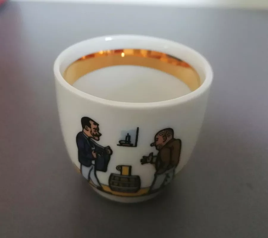 Vintažinis Porcelianinis Šveiko kiaušinių/gėrimo puodelis, Haas & Czjzek Chodov 1960-ieji - , namai ir interjeras 4