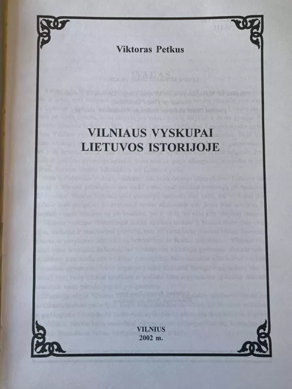 Vilniaus vyskupai Lietuvos istorijoje - Viktoras Petkus, knyga 3