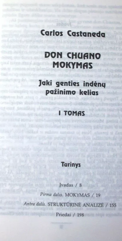 Dono Chuano mokymas. Kita tikrovė (I, II tomai) - Carlos Castaneda, knyga 5
