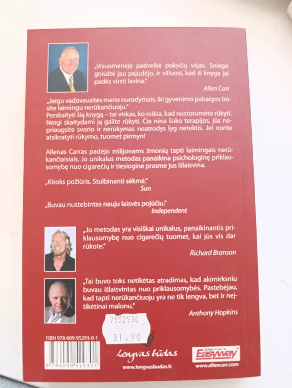 Lengvas būdas mesti rūkyti - Allen Carr, knyga 3