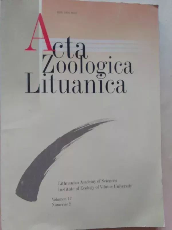 Acta zoologica Lituanica Volumen 17 Numerus 2 - Autorių Kolektyvas, knyga